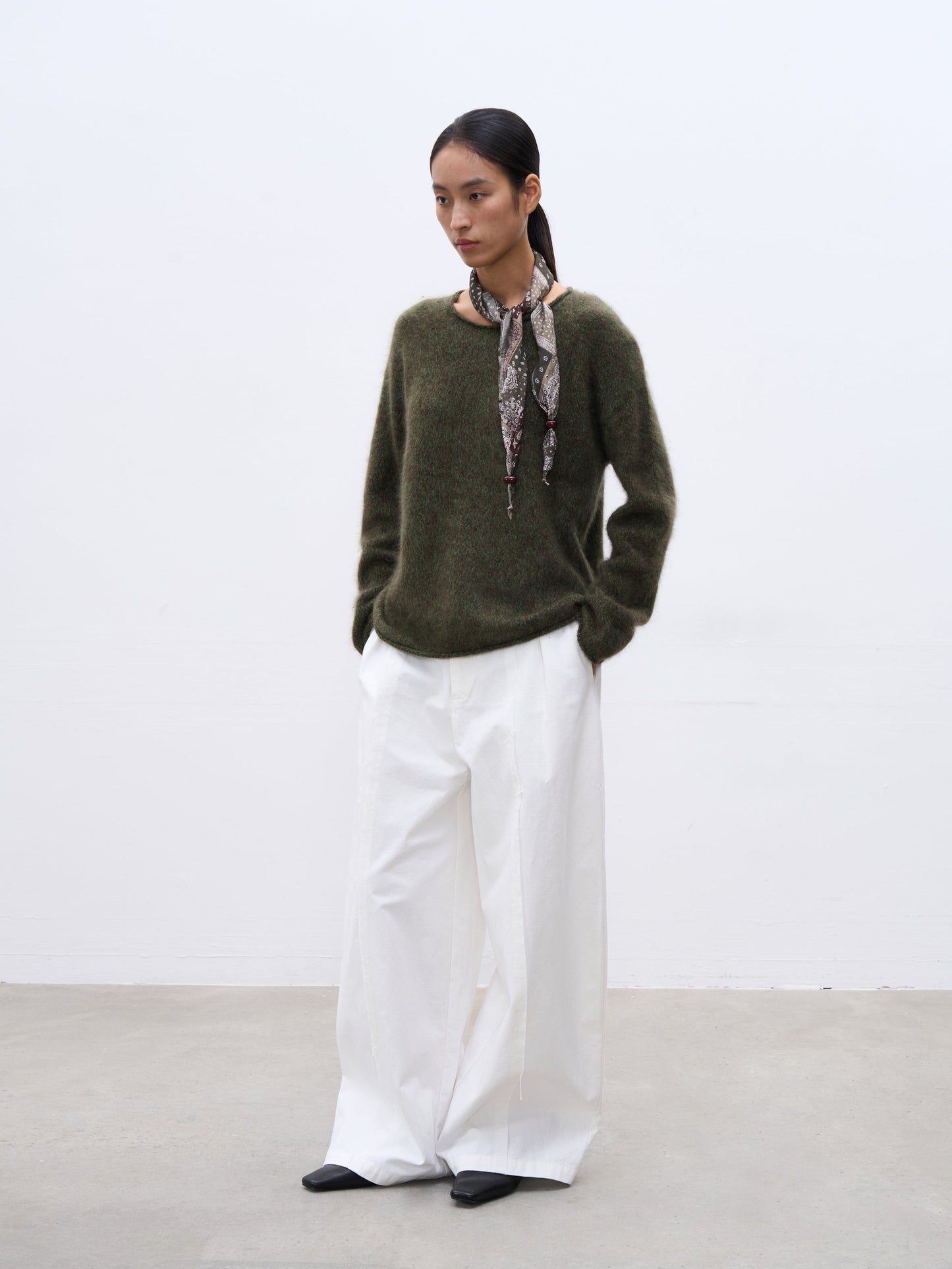 Straight-Leg High-Waisted Wide-Leg Pants