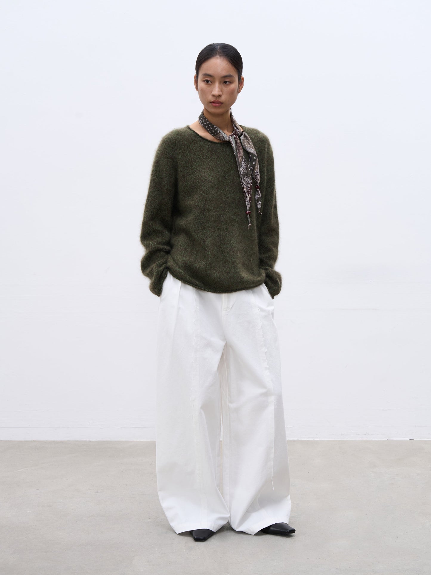 Straight-Leg High-Waisted Wide-Leg Pants