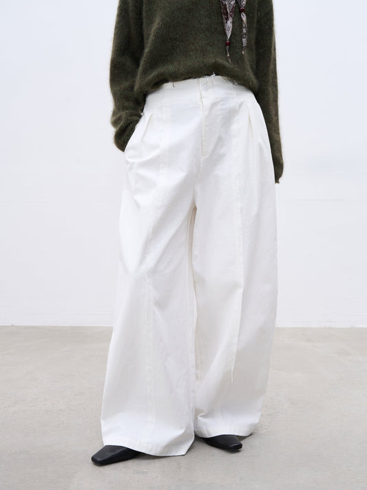 Straight-Leg High-Waisted Wide-Leg Pants
