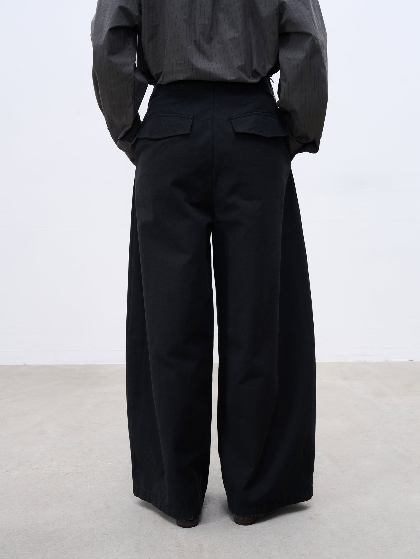 Straight-Leg High-Waisted Wide-Leg Pants