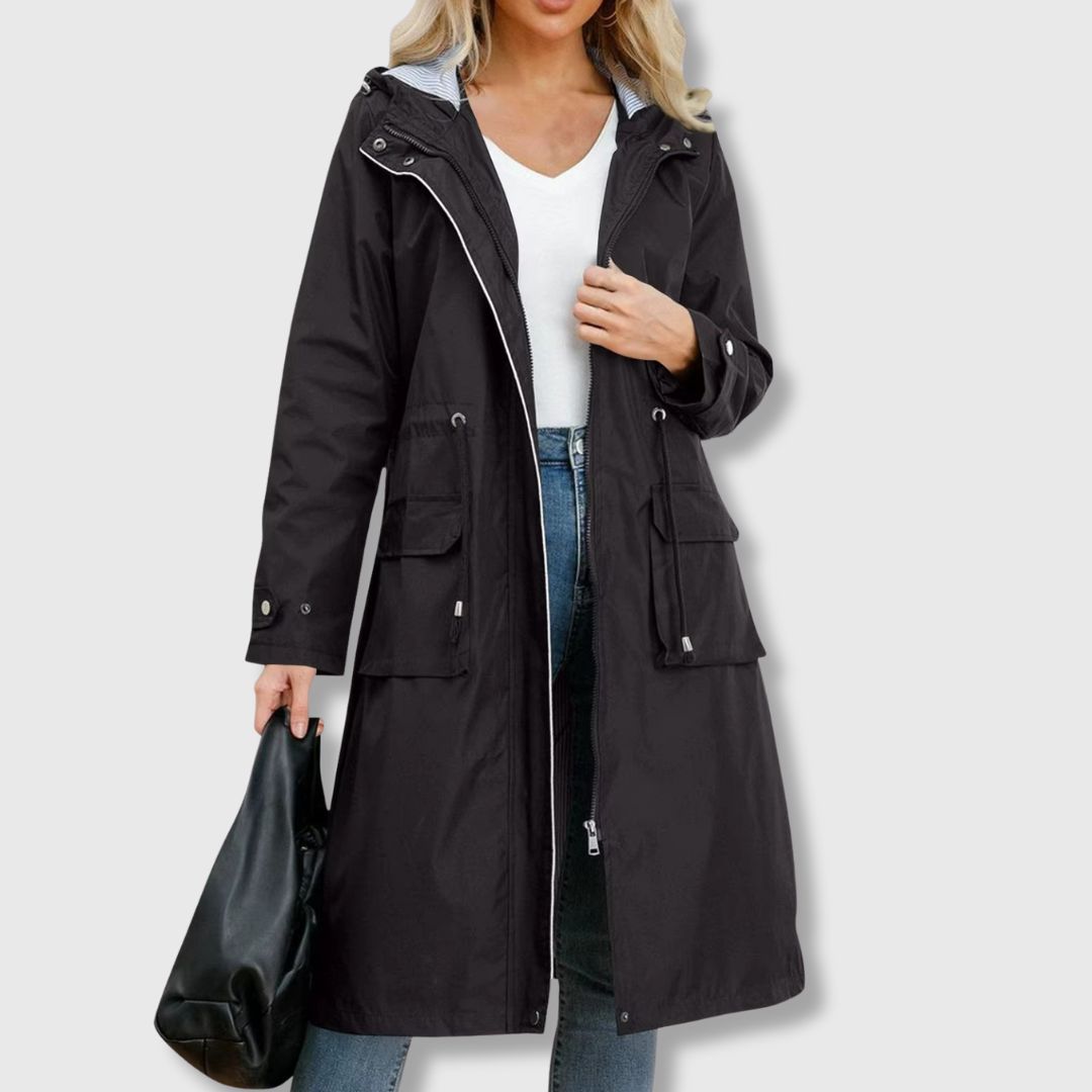 LILLY | CHIC HOODED TRENCH COAT