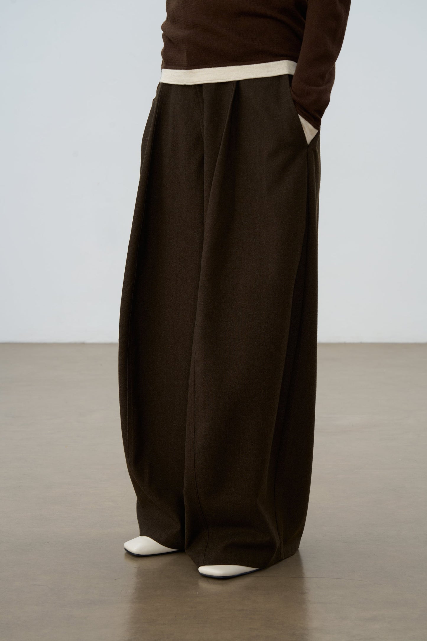 High-Waisted Wide-Leg Pants with Elegant Drape