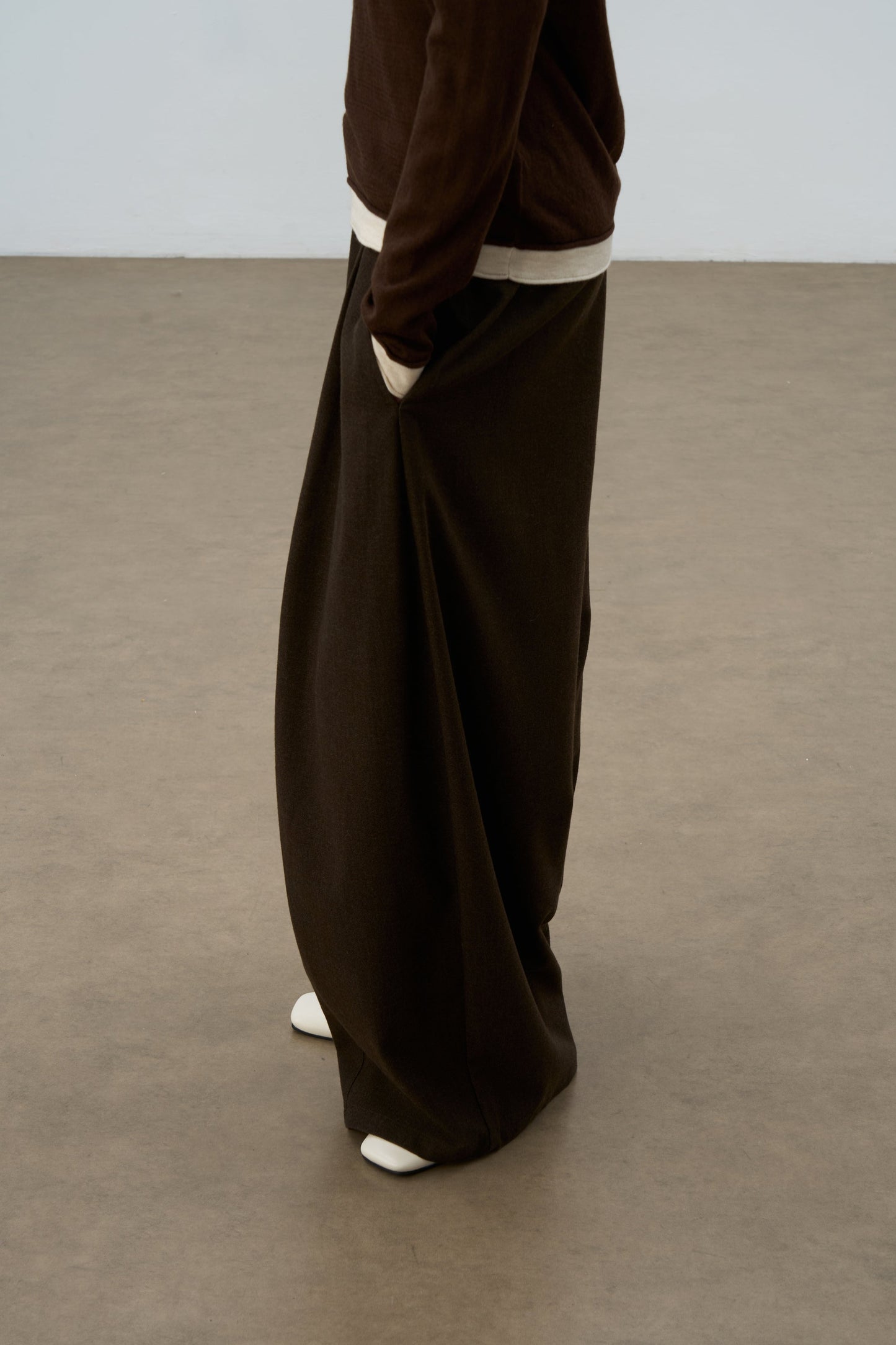 High-Waisted Wide-Leg Pants with Elegant Drape
