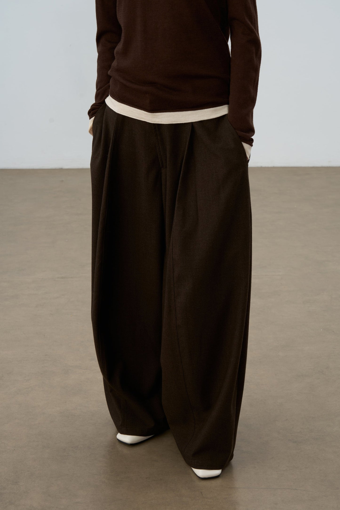 High-Waisted Wide-Leg Pants with Elegant Drape