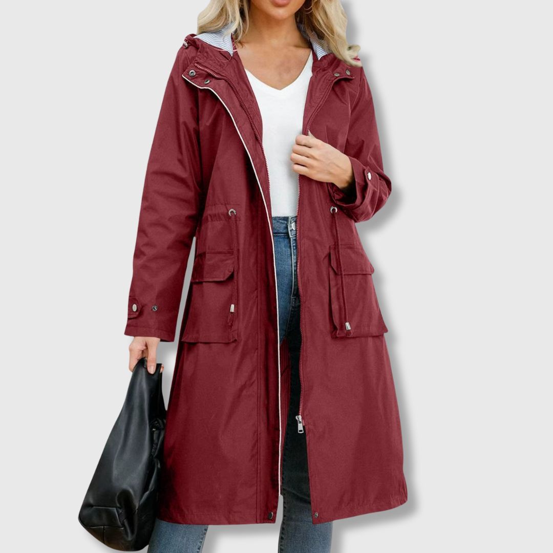 LILLY | CHIC HOODED TRENCH COAT