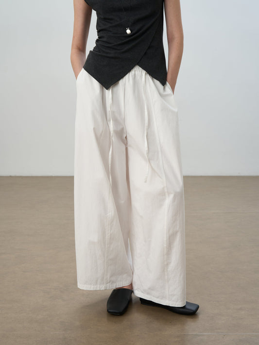 Relaxed-Fit Curved-Leg Pants for Everyday Ease