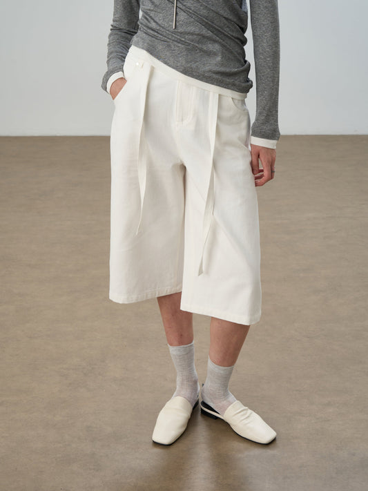 Minimalist Cotton Wide-Leg Pants for Autumn